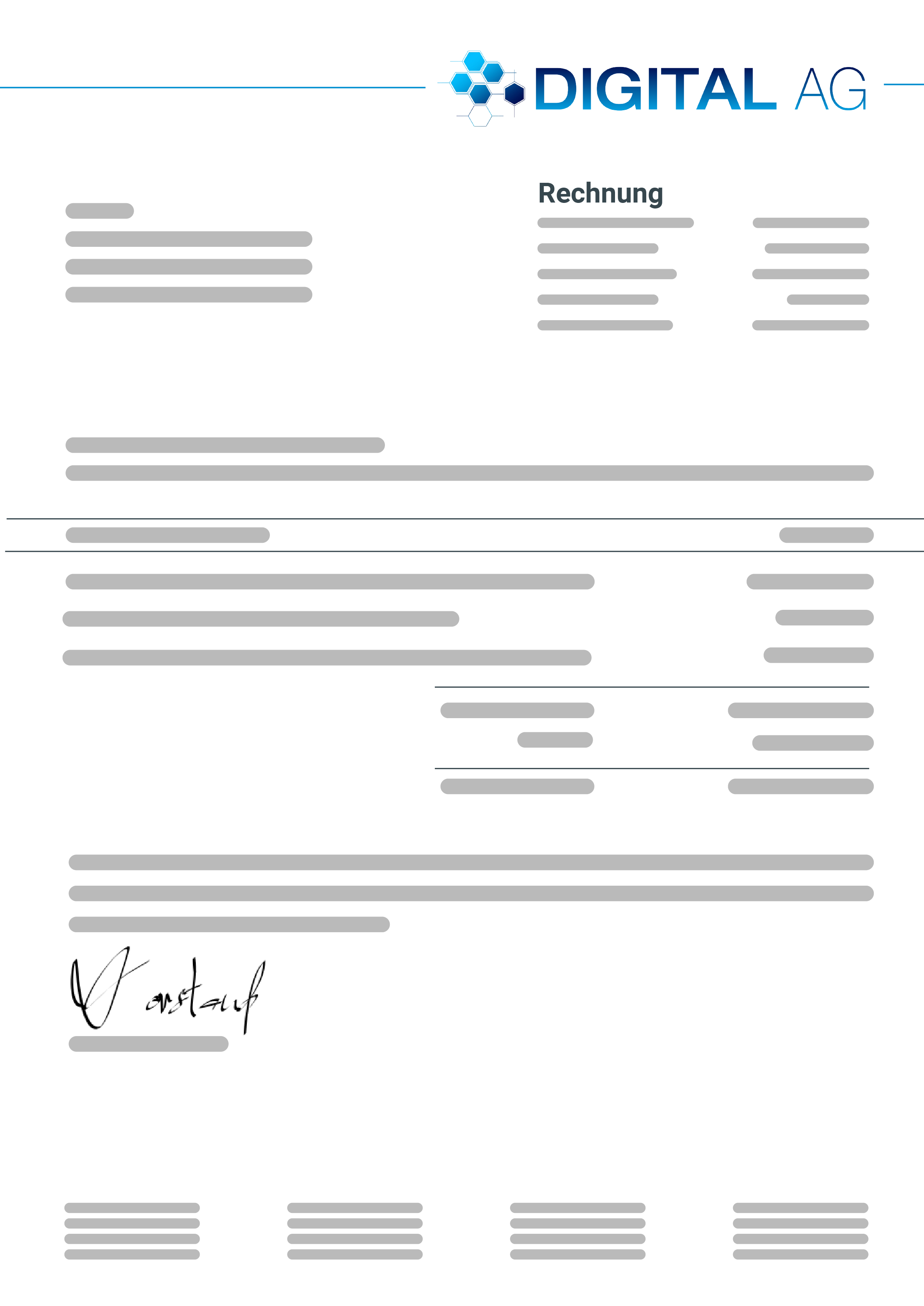 Rechnungsbeleg der Ticketabrechnung in projectfacts