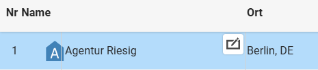 Listeneintrag direkt per Stiftsymbol bearbeiten