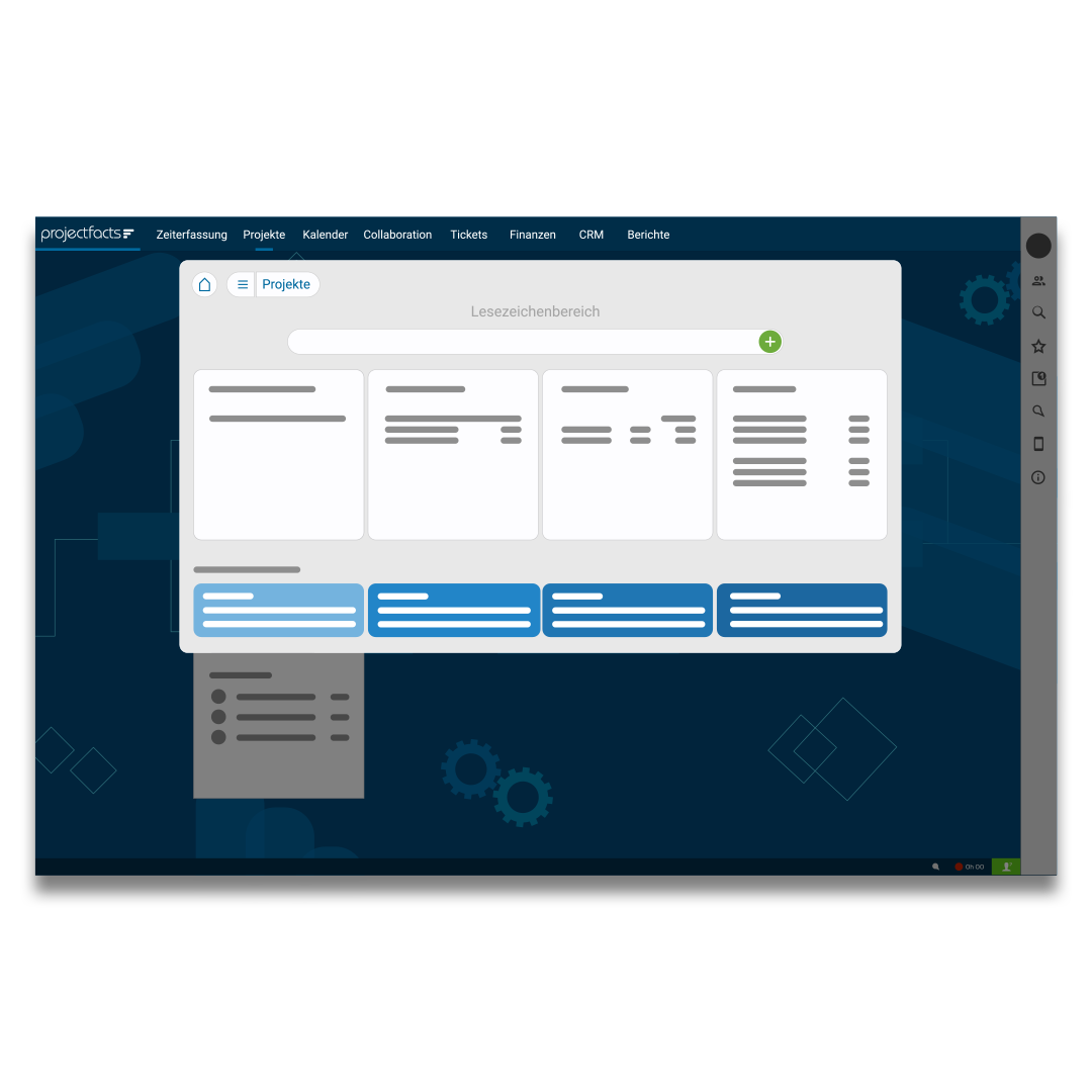 Individuell konfigurierte projectfacts Software gemeinsam mit den Beratern